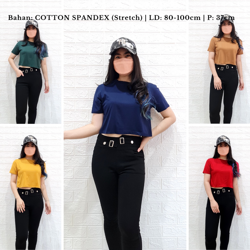 3914 flairly crop top kaos polos