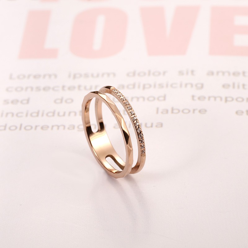 Cincin Titanium Mini Korea Wanita CK110 warna bisa untuk cincin kawin nikah fashion simple