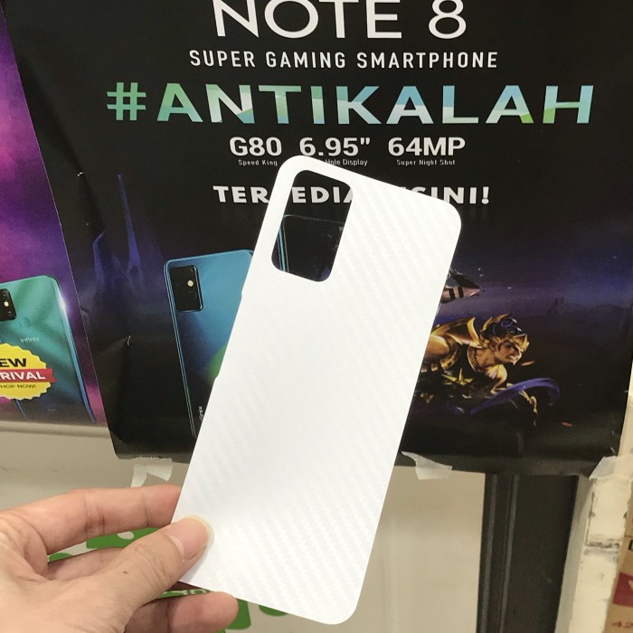 INFINIX NOTE 8 6.95 INCI SKIN CABON KARBON GARSKIN BACK