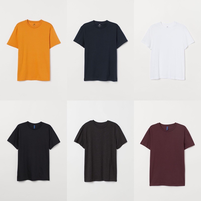 READY - HnM MEN tee / kaos katun crewneck pria man original store H&M