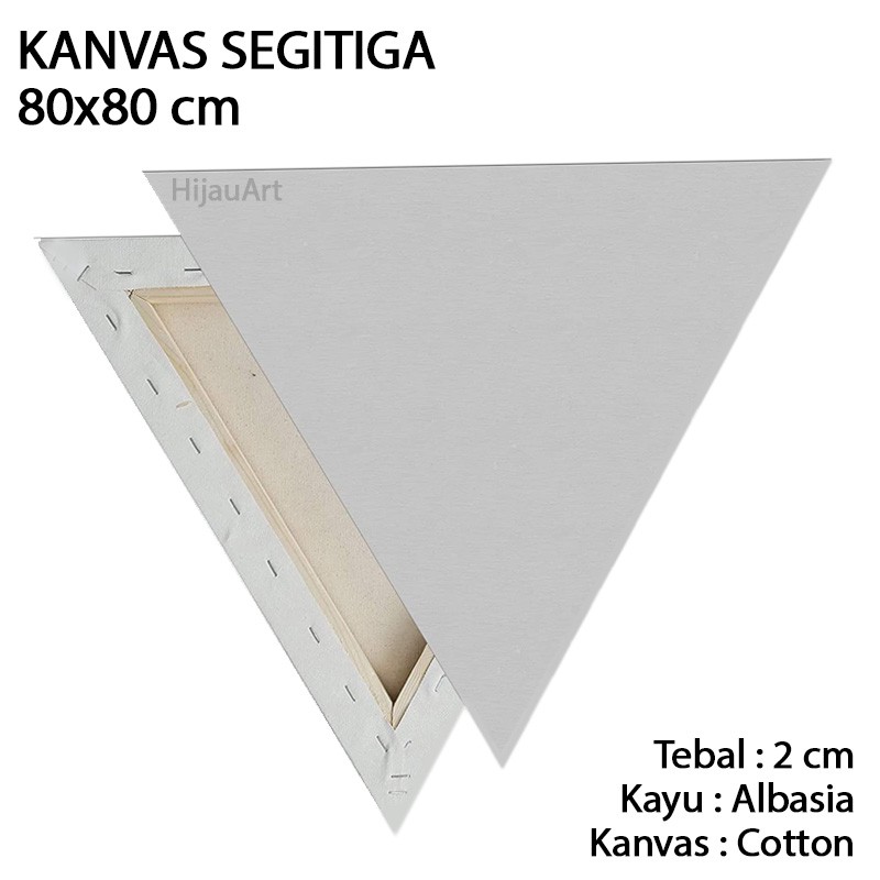 

Kanvas Segitiga Untuk Melukis Dengan Spanram Ukuran 80x80cm