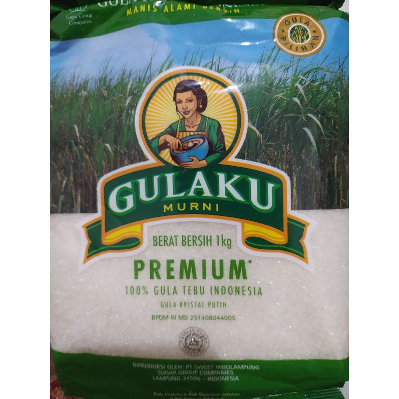 

Gula GULAKU PREMIUM 1kg 1000gr Gula Tebu Hijau