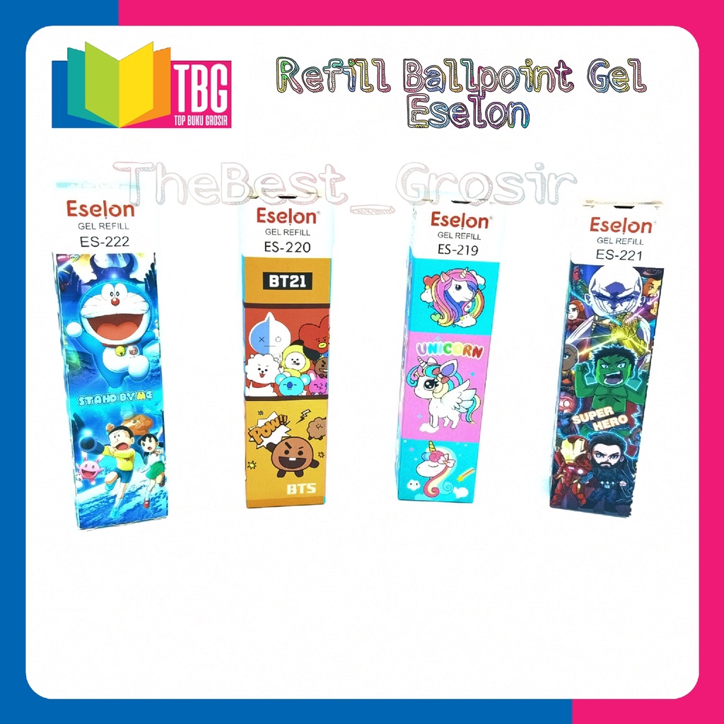 

1 PCS REFILL BOLPEN GEL ESELON / REFILL PULPEN GEL / REFILL BALLPOINT GEL / REFILL PULPEN GEL