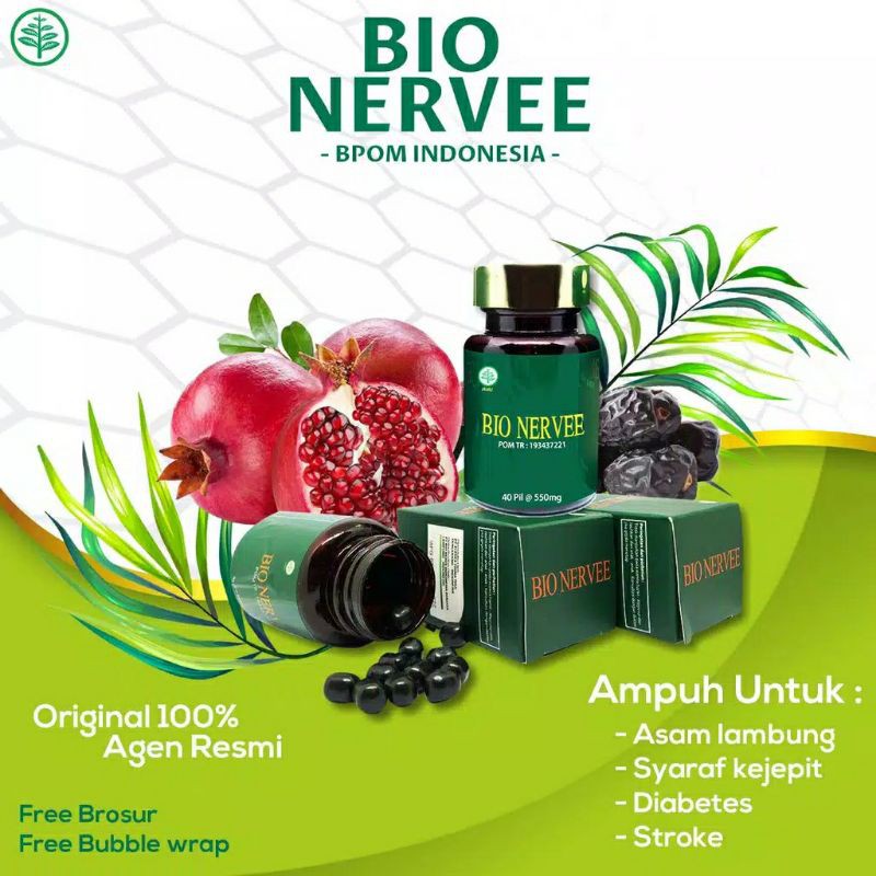 Bio Nerve Asli 100% Bio Nervee Original Herbal Bionerve Malaysia Obat Syaraf Kejepit