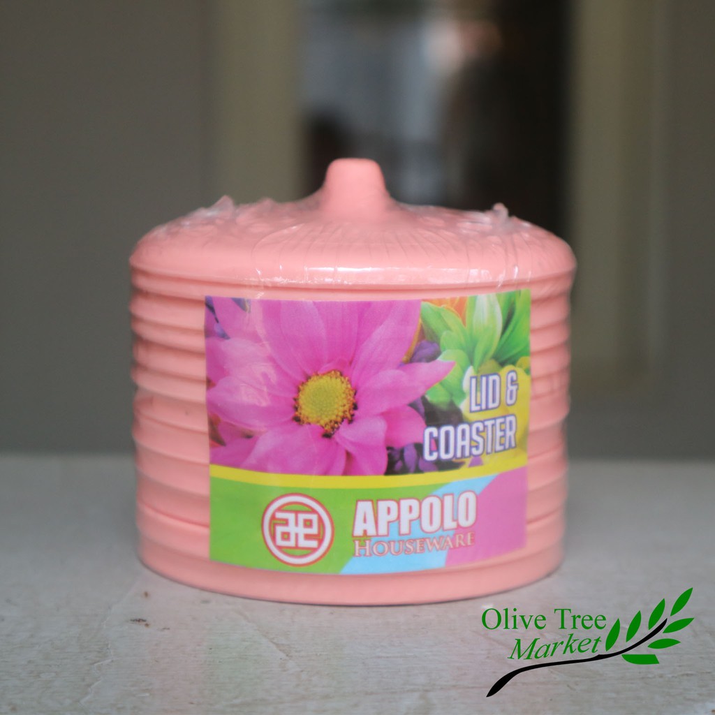 (6 SET) Tutup Gelas + Tatakan Plastik Apollo