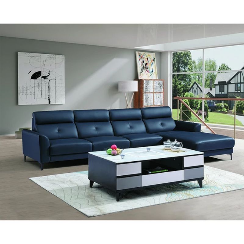 Sofa kulit modern mewah letter L