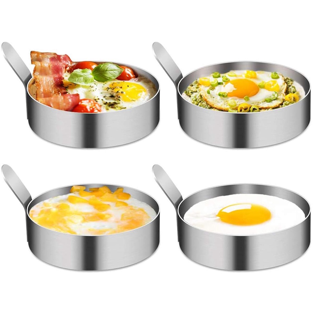 Quinton Egg Ring Cooking 2/4PCS With Handle Bulat Baking Pancake Shaper