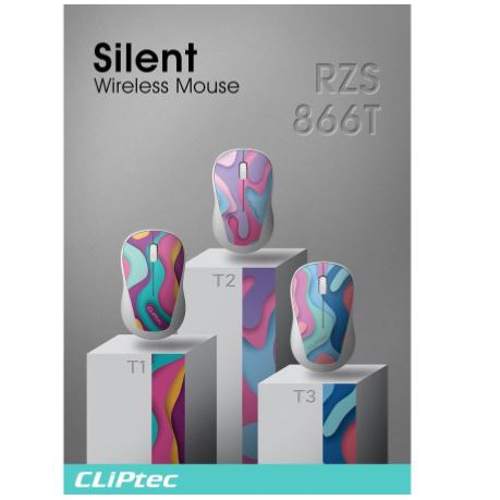 Mouse cliptec wireless 2.4ghz optical silent 1200dpi for pc laptop office gaming xilent trax rzs866t