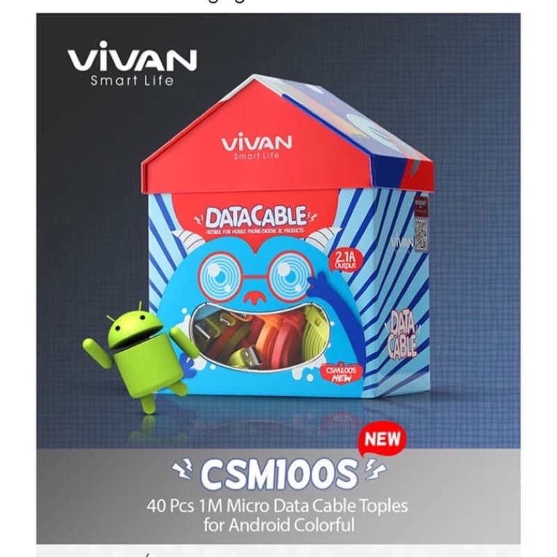 Vivan kabel data Csm100s fast charging Micro usb for android original