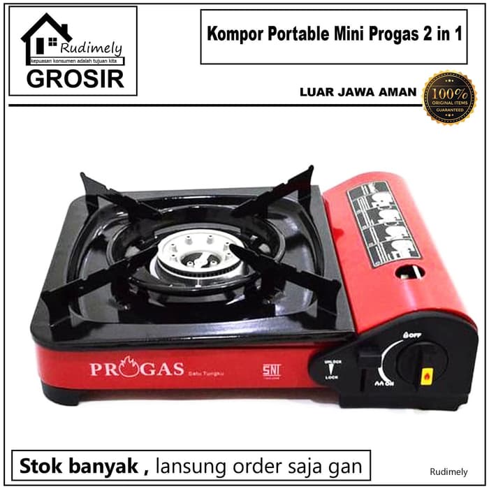 GROSIR Kompor Portable Gas kaleng / gas epiji Mini Progas 2 in 1