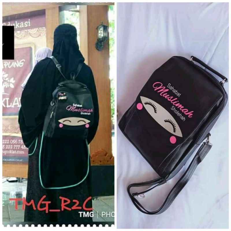 TAS WANITA MUSLIMAH ORIGINAL TAS RANSEL SLEMPANG