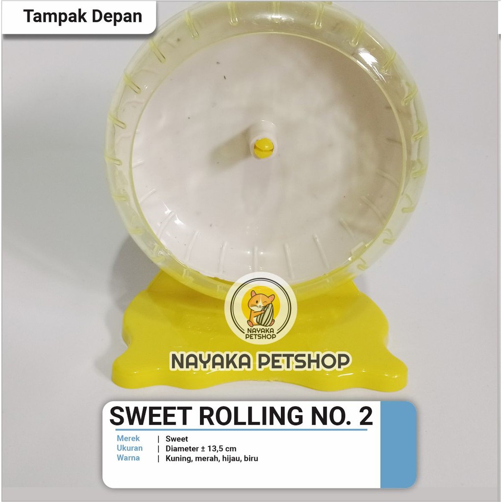 Sweet Rolling No. 2 Hamster Jogging Ball Mainan Bola Roda Wheel Kincir Putar Hewan