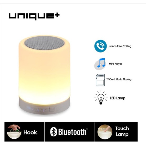 SPEAKER BLUETOOTH LED SMART TOUCH LAMP LAMPU TIDUR CL671