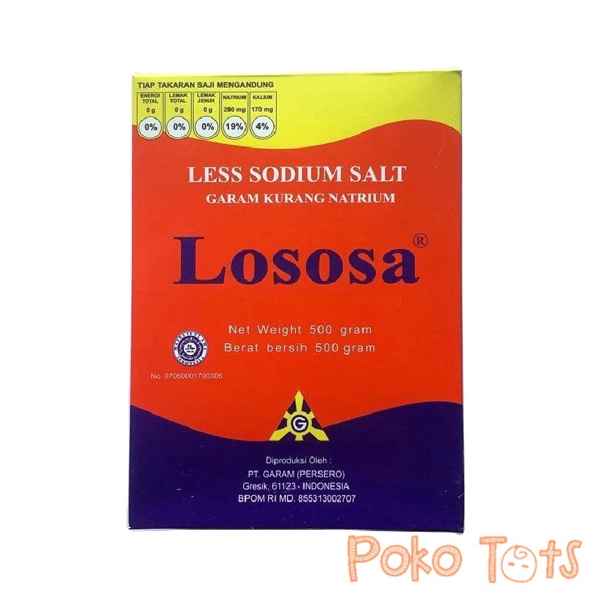 Lososa Less Sodium Salt 500gr Garam Rendah Natrium Garam Diet Garam Sehat Lososa WHS