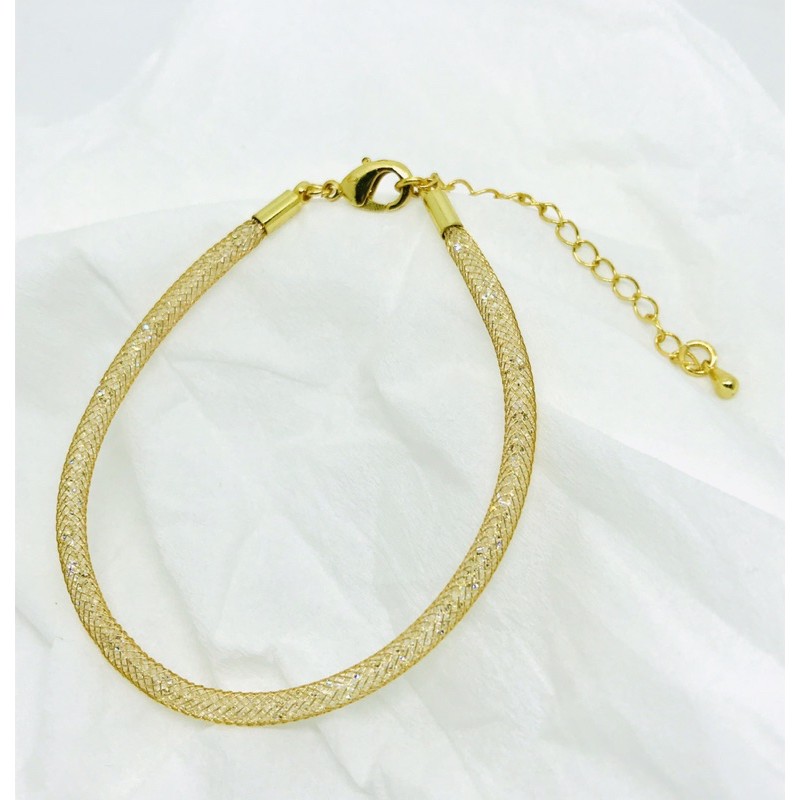 Gelang gliter korean style fadhion real gold plated