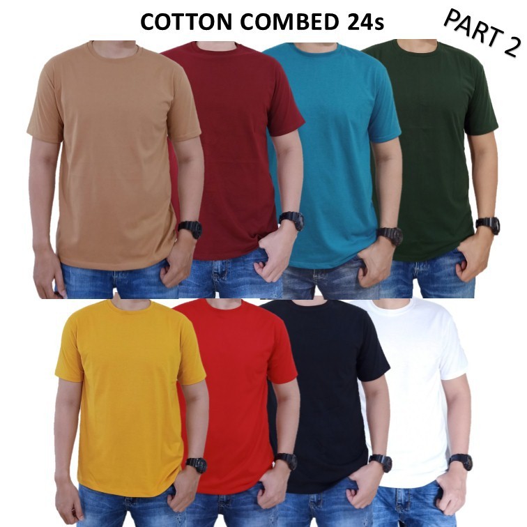 KAOS POLOS LENGAN PENDEK / COTTON COMBED 24S / KAOS UNISEX-1