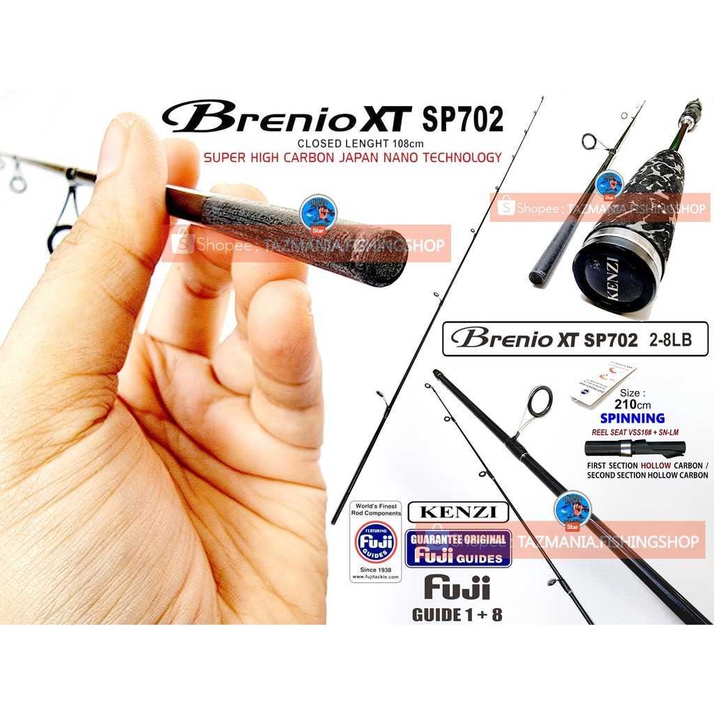 JORAN KENZI BRENIO XT SP702 SPINNING Fuji Guides 2-8lbs