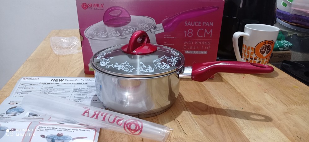 Saucepan Stainless Supra 18cm/ Panci Susu