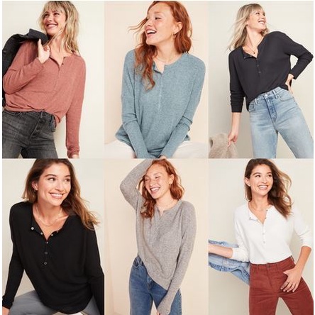 Old Navy Waffle Knitted Top Atasan Sweater - Size XS - XXXXL