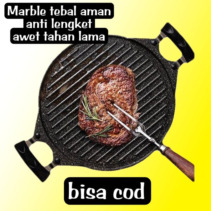 Grill Pan Galaxy Marble -Panggangan Bbq Anti Lengket Super Galaxy Gril