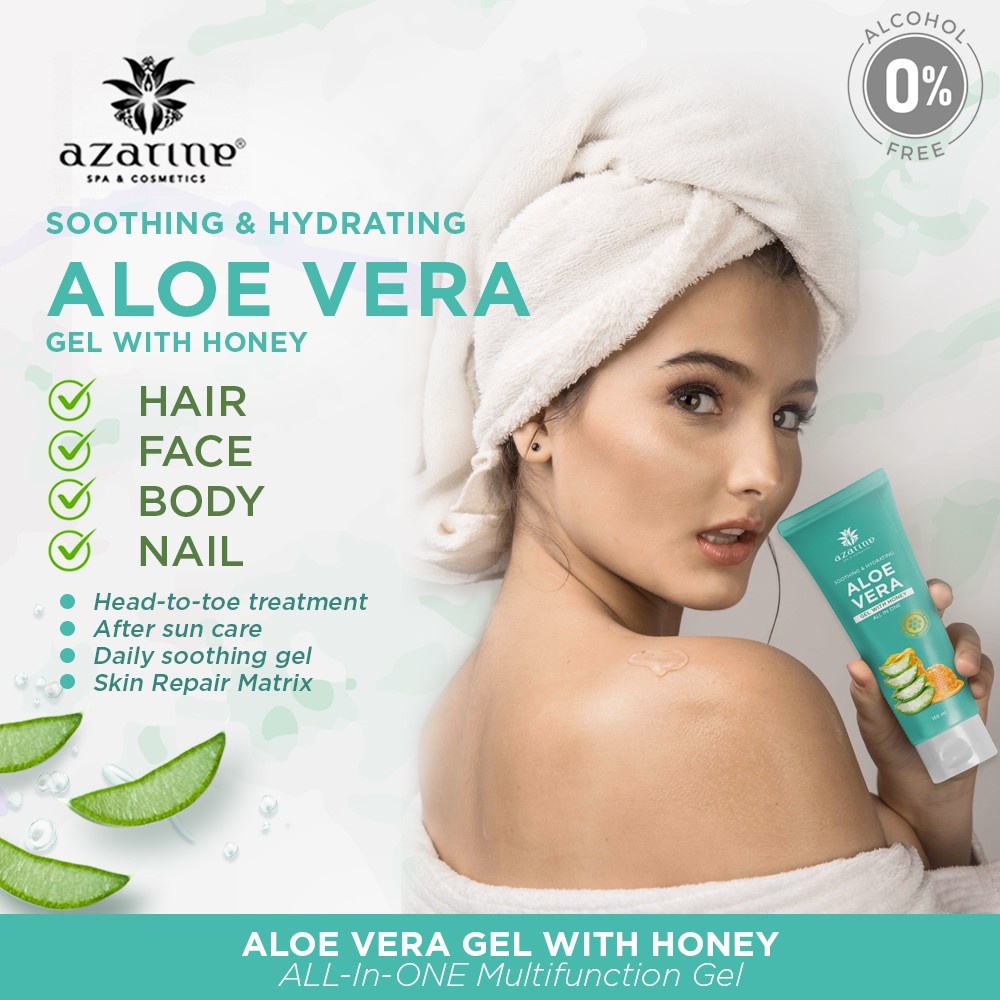 ❤ BELIA ❤ AZARINE Herbal Essential Glass Skin Goal Sleeping Mask, Peeling Serum, Aloe Vera (✔️BPOM)