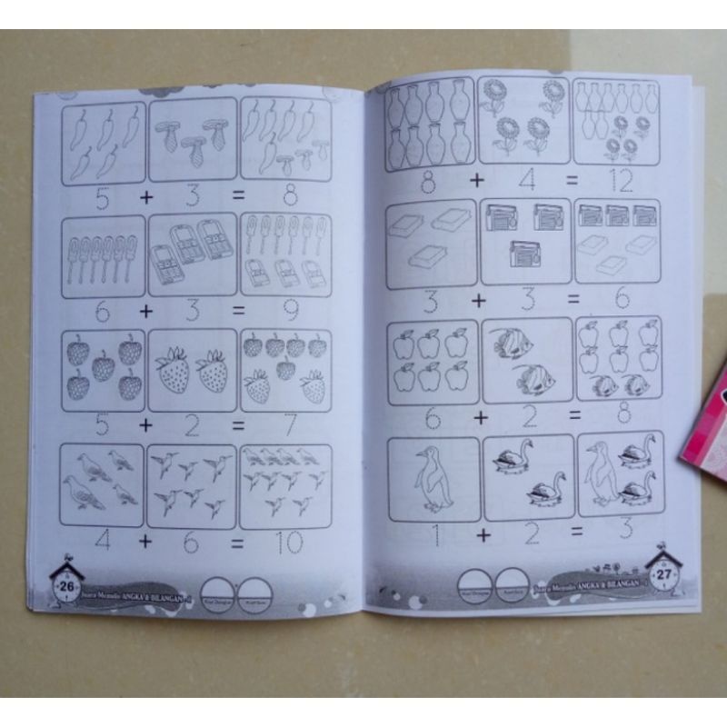 1 PAKET 2 BUKU ANAK JUARA MENULIS ANGKA DAN BILANGAN 1 & 2 KERTAS HVS-3