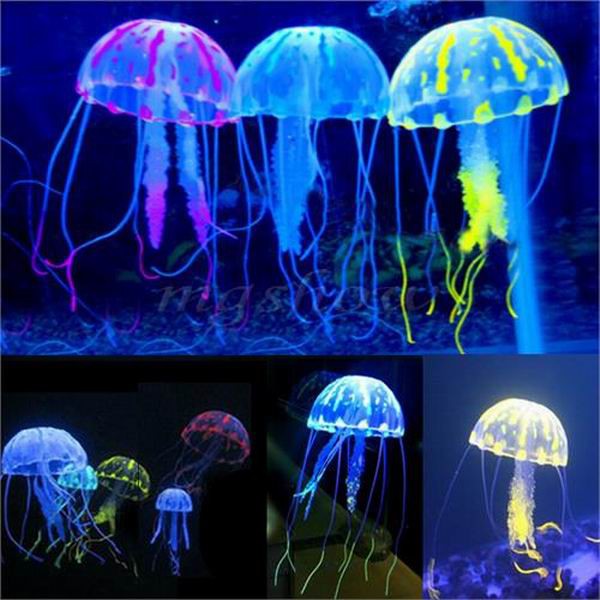 MAINAN HIASAN DEKORASI AQUARIUM JELLY FISH UBUR UBUR SMALL