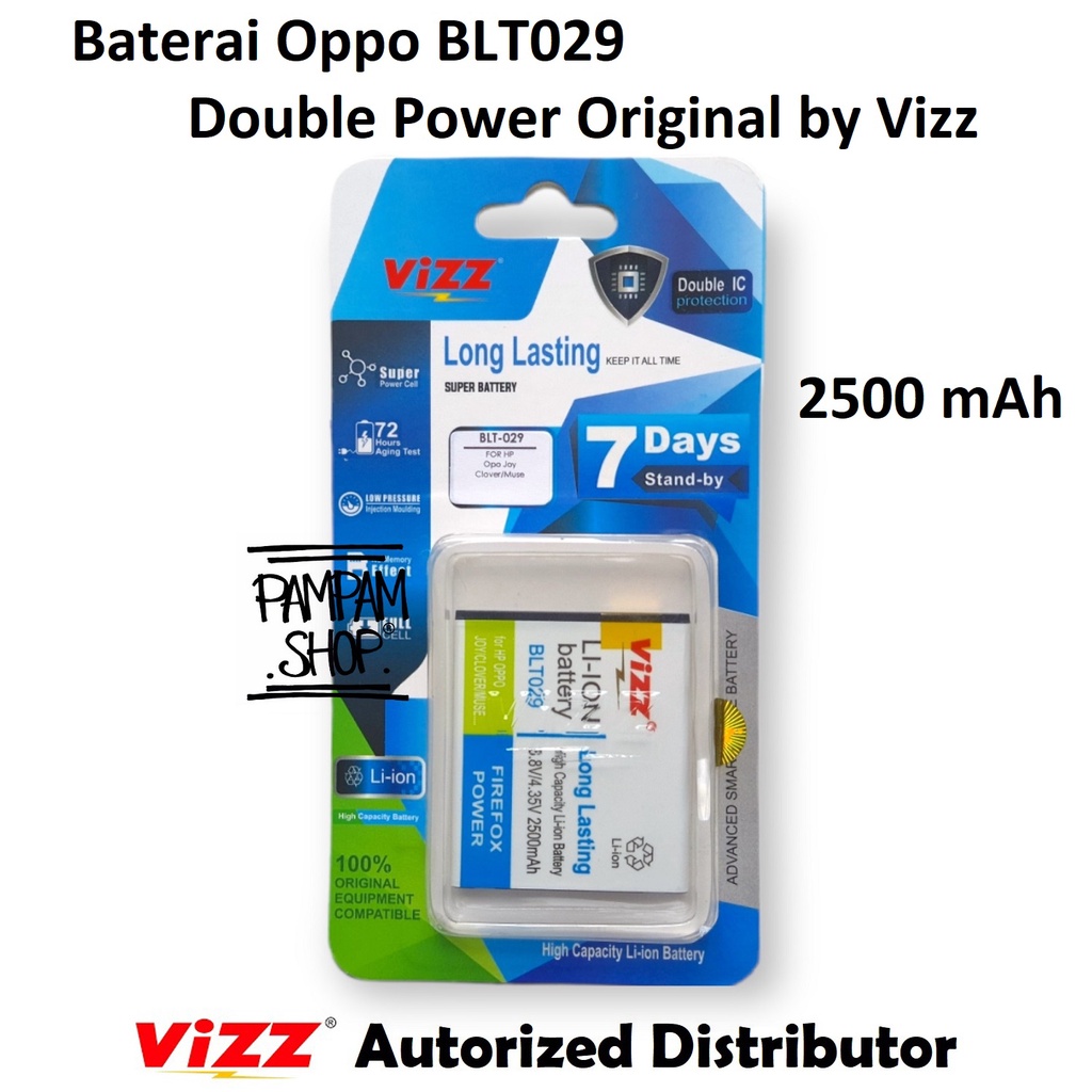 Baterai Vizz Double Power BLT029 Muse R821 Clover R815 Joy R1001 Original Ori Batre Batrai Battery HP Handphone