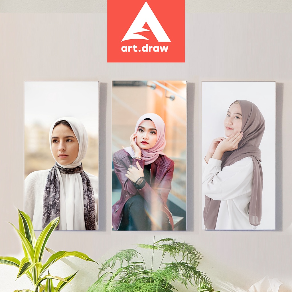 CETAK FOTO HD + BINGKAI KAYU minimalis 15x30 LAMINASI DOFF HD