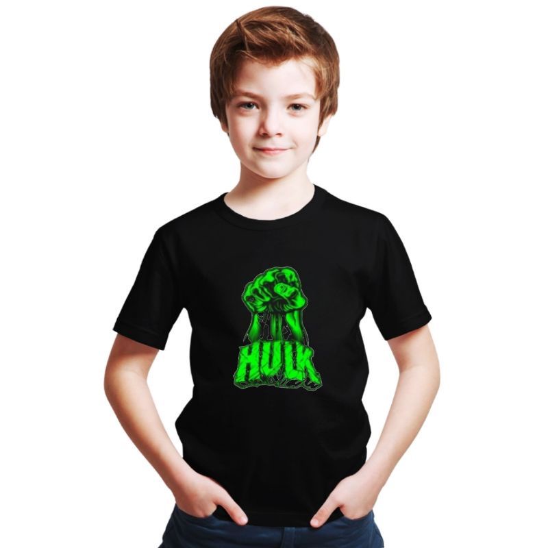 Baju Kaos Atasan Anak/Remaja HULK Usia 1-12 tahiun.Ukuran S.M.L.Xl.2xl.3XL.4XL.5XL.