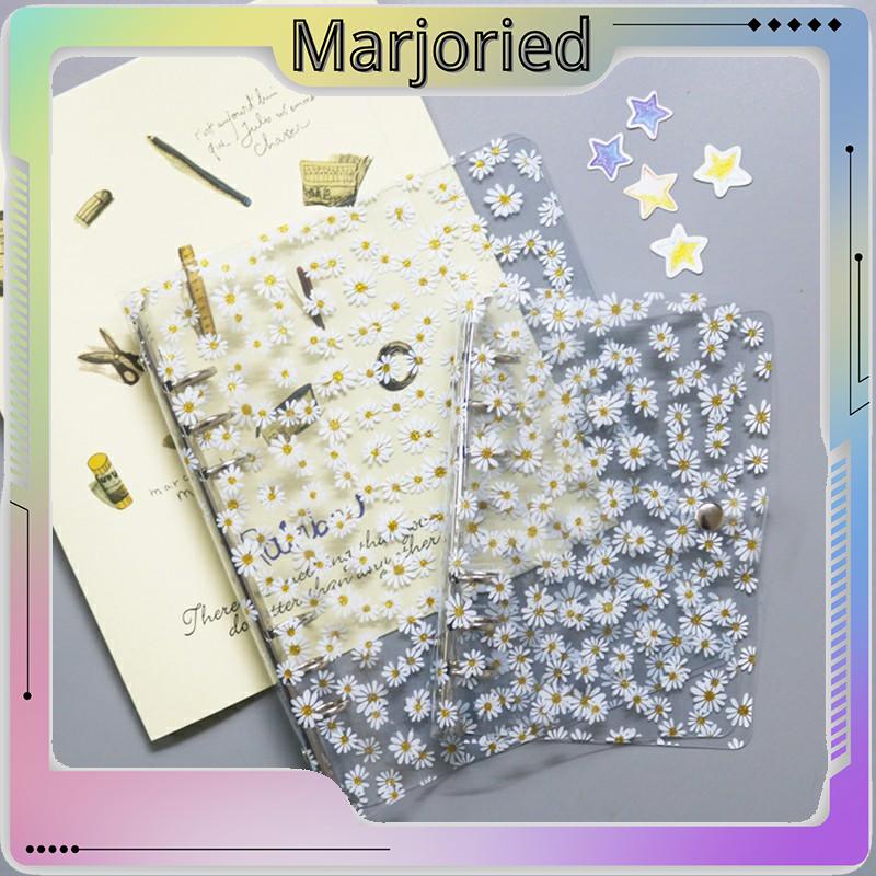 Buku Notebook / Catatan / Diary A6 Cover PVC Transparan Motif Bunga Daisy -MJD