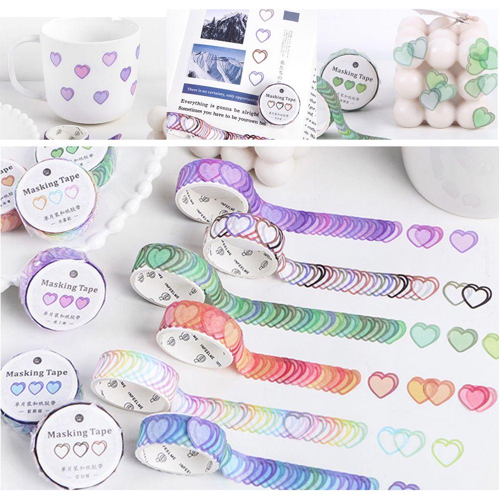 Populer Loving Heart Tape Dreamnet Jurnal Stiker DIY Alat Tulis Kertas Lengket