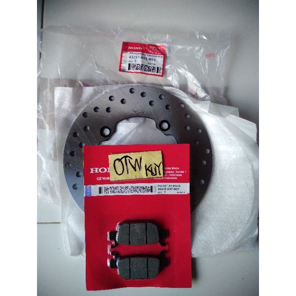 PIRINGAN CAKRAM BELAKANG + kampas  PCX 150 PCX 160 CBS DAN ABS VARIO 160 ABS