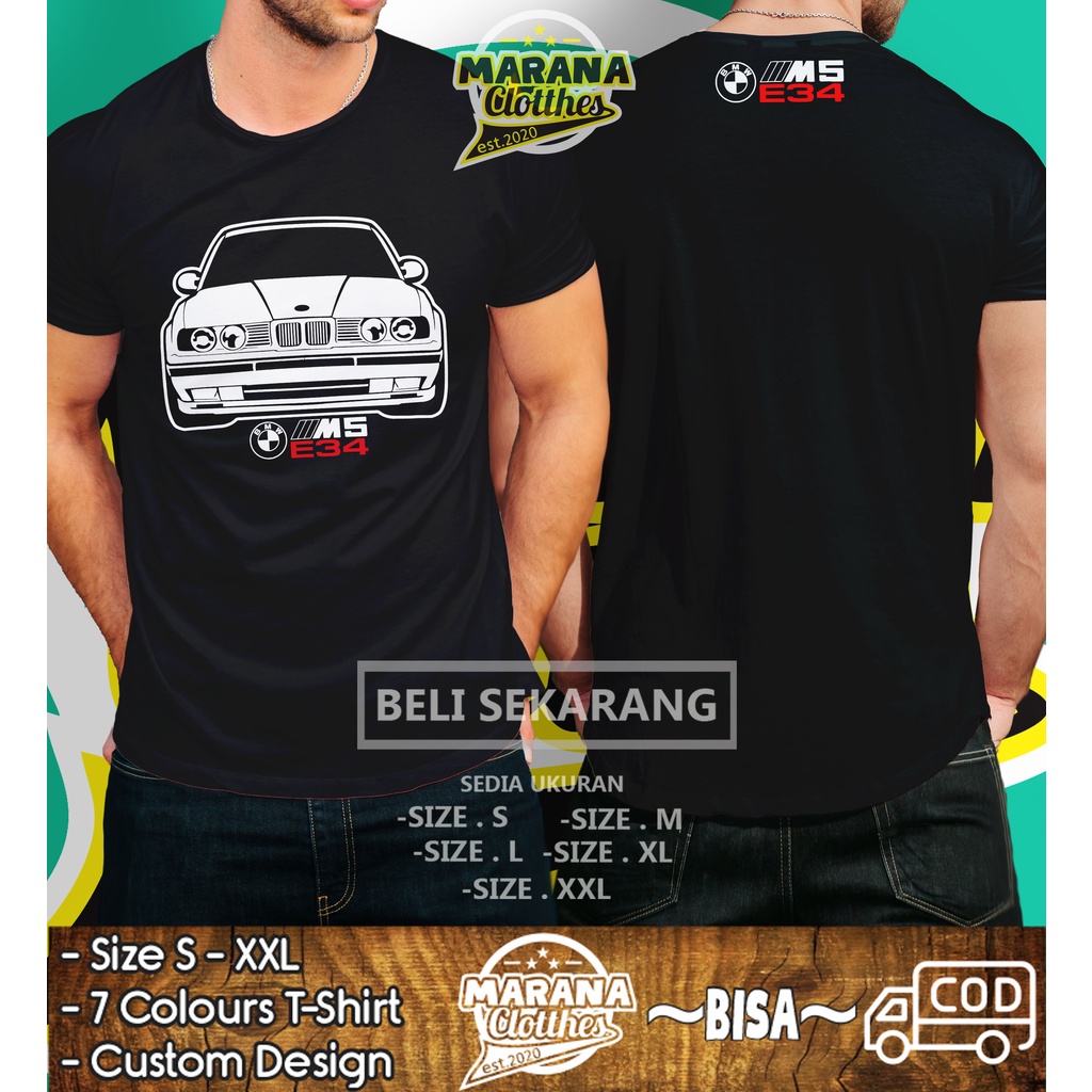 Kaos Mobil BMW M5 E34 v2 Baju Otomotif