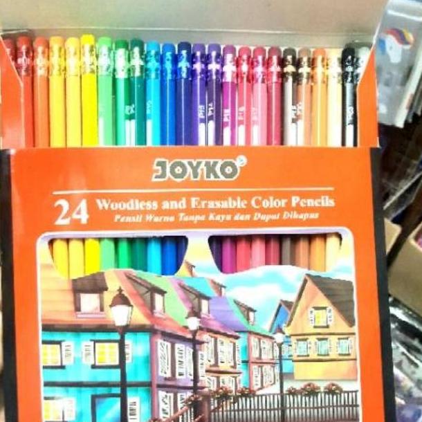 

ZuB㊠ PENSIL WARNA JOYKO ERASABLE BISA DIHAPUS 24 WARNA ORIGINAL /Produk murah
