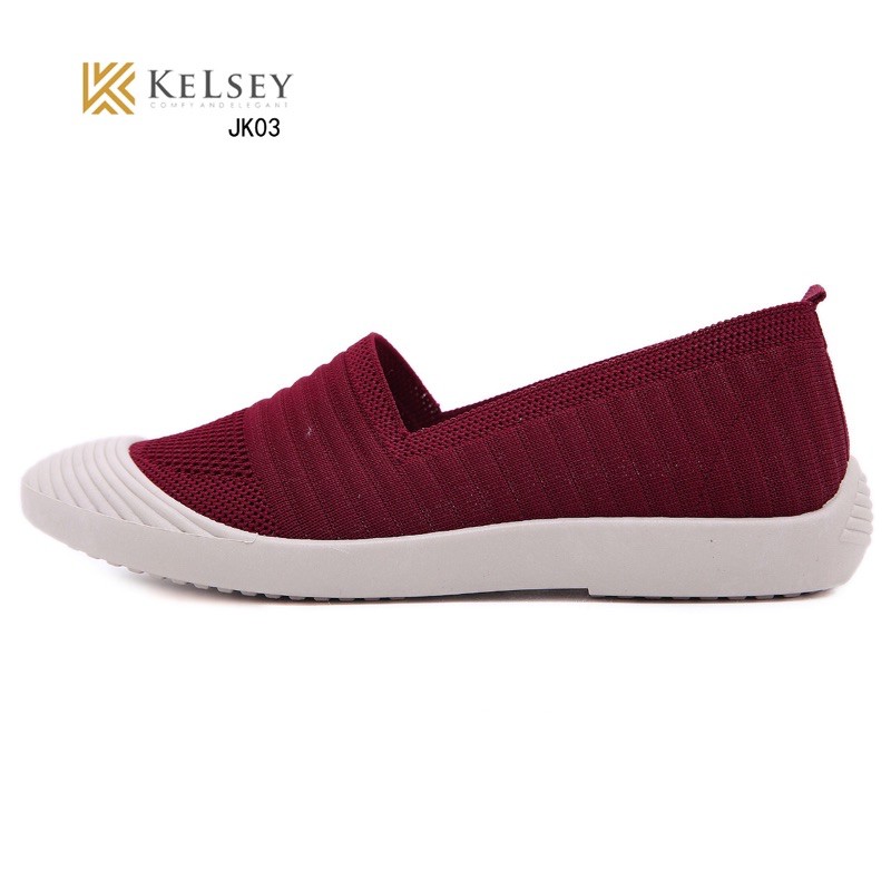 RESTOCK!! NICOLE SEPATU SLIP ON KELSEY JK03 SEPATU FLAT WANITA Sepatu Wanita Import Slip On Soft Kanvas Elastis Anti Slip