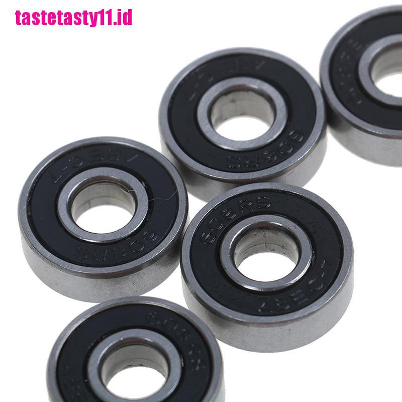 5 Pcs Bantalan Bola Segel ABEC-7 608RS Warna Hitam Untuk Skateboard