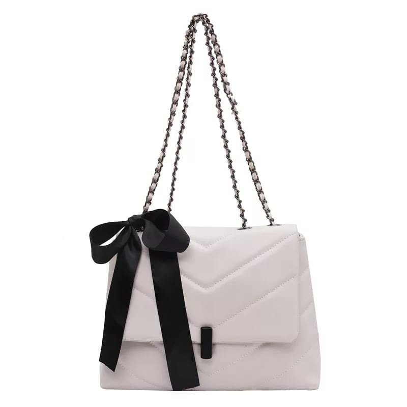 L5252 T91200 Tas Bahu Shoulderbag Wanita Fashion Tas Import Pita Cantik Tali Rantai Perempuan Elegan