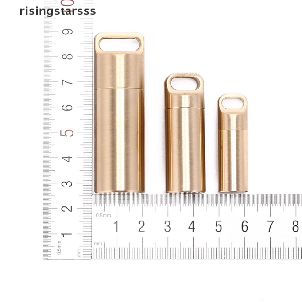 Rsid Span-new Tahan Air outdoor metal survival pill match edc case box container Botol