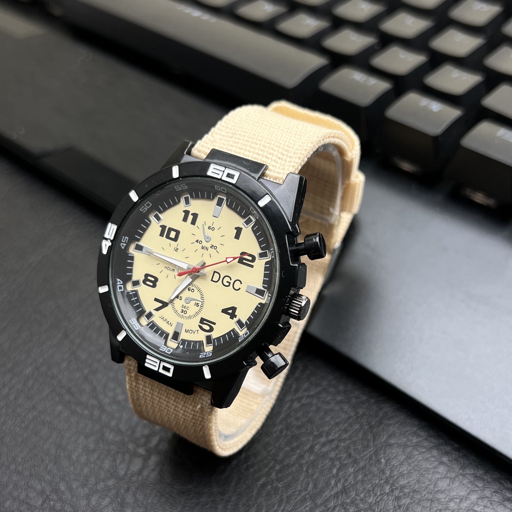 DGC JAM TANGAN PRIA ANALOG HARGA TERMURAH FASHIONJAM TANGAN PRIA MEN COOL WOMEN  NYLON  M168