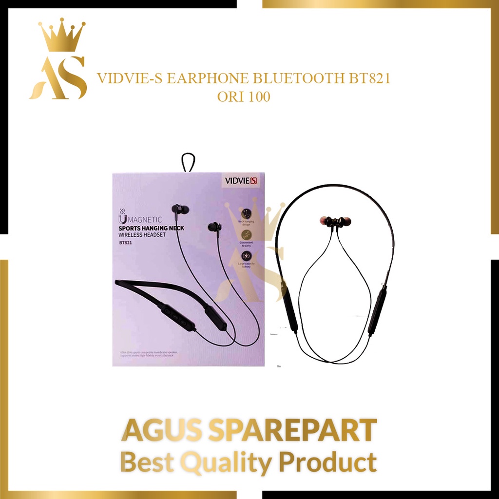 VIDVIE-S EARPHONE BLUETOOTH BT821 ORI 100