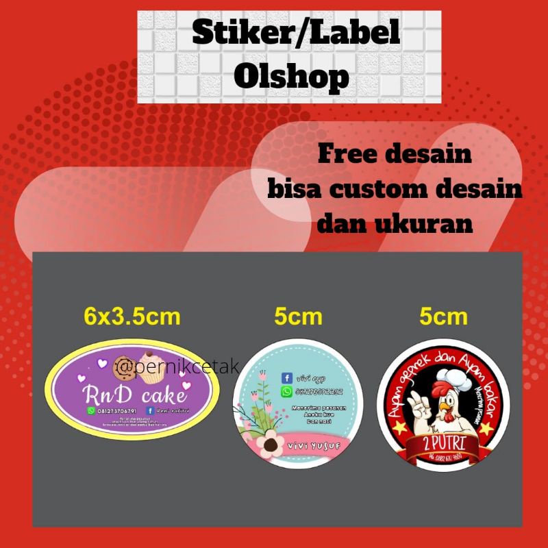 

STIKER /LABEL KEMASAN OLSHOP