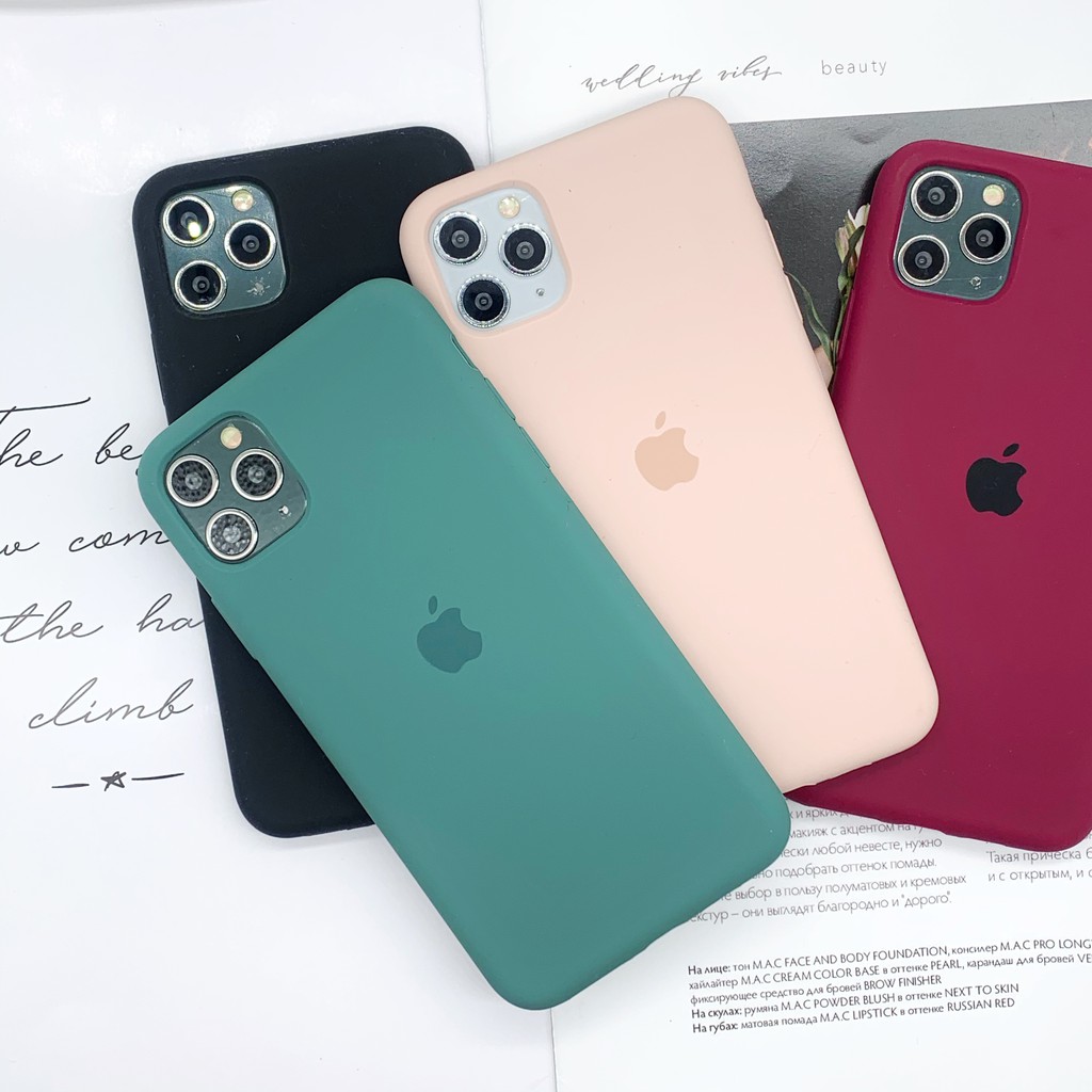 Casing Silikon Full Cover Original untuk iPhone 6 6S 7 8 Plus XS Max XR