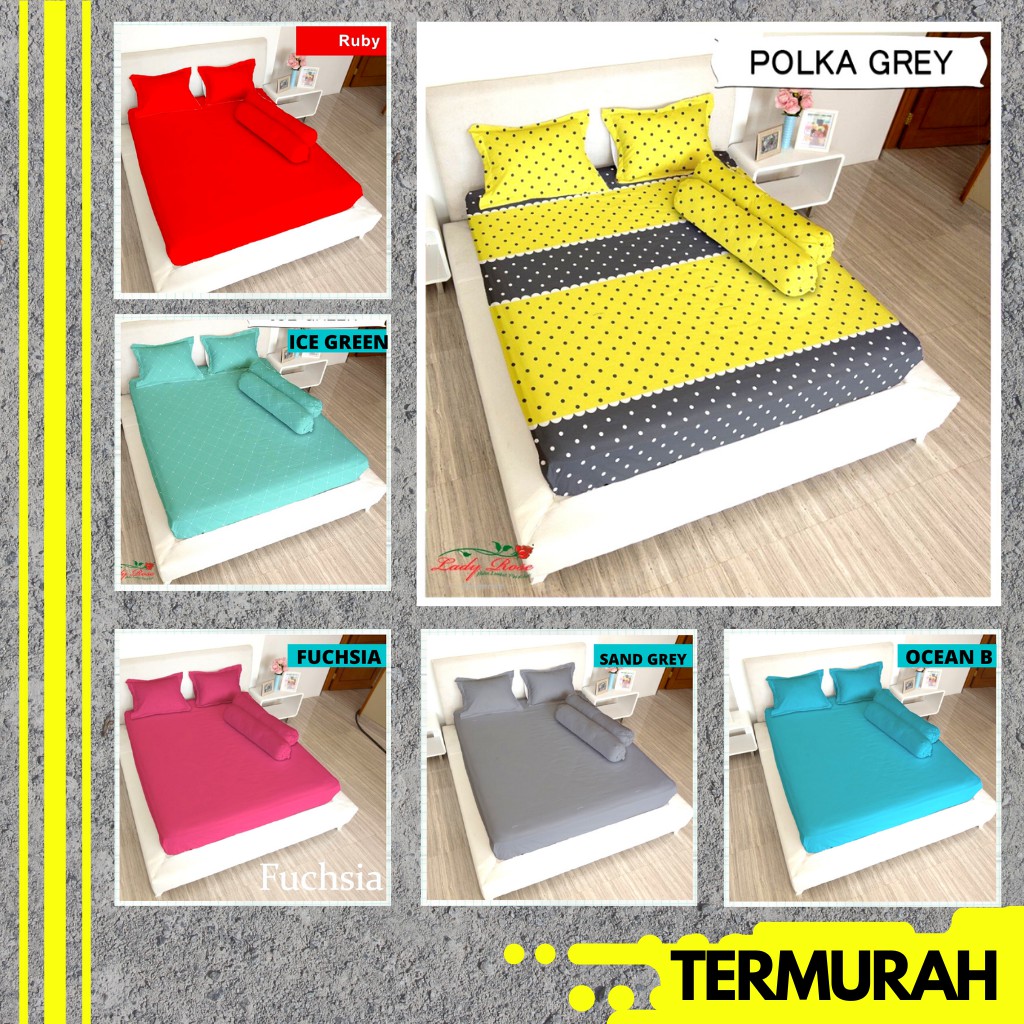 SPREI POLOS LADY ROSE - SEPRAI MOTIF EMBOSS 160x200 180x200 SEPREI NO 1 2 SEPRAI PERLENGKAPAN TIDUR 