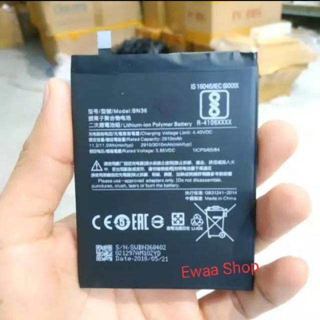 BATERAI BATTERY BATRE ORIGINAL 100% XIAOMI MI6X /MIA2 (BN36)