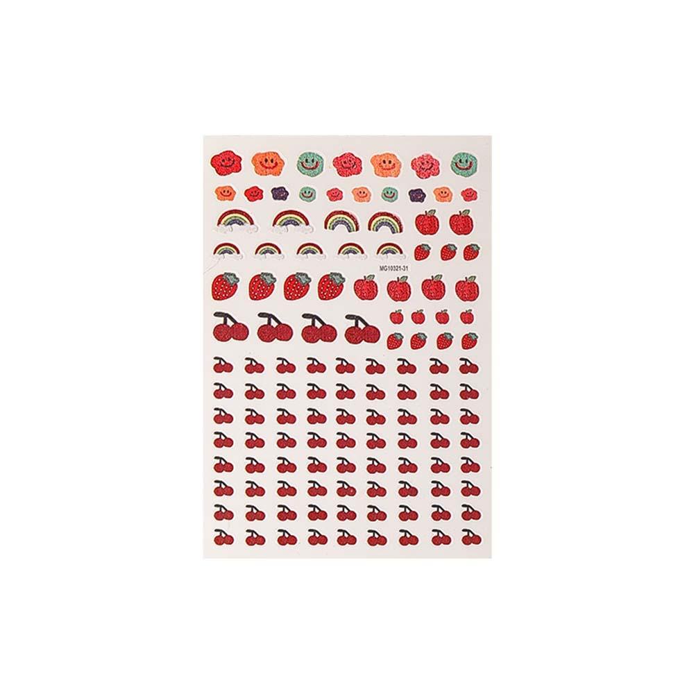 AUGUSTINA Agustina Stiker Nail art Perekat Beruang Ceri Jepang DIY Nail art