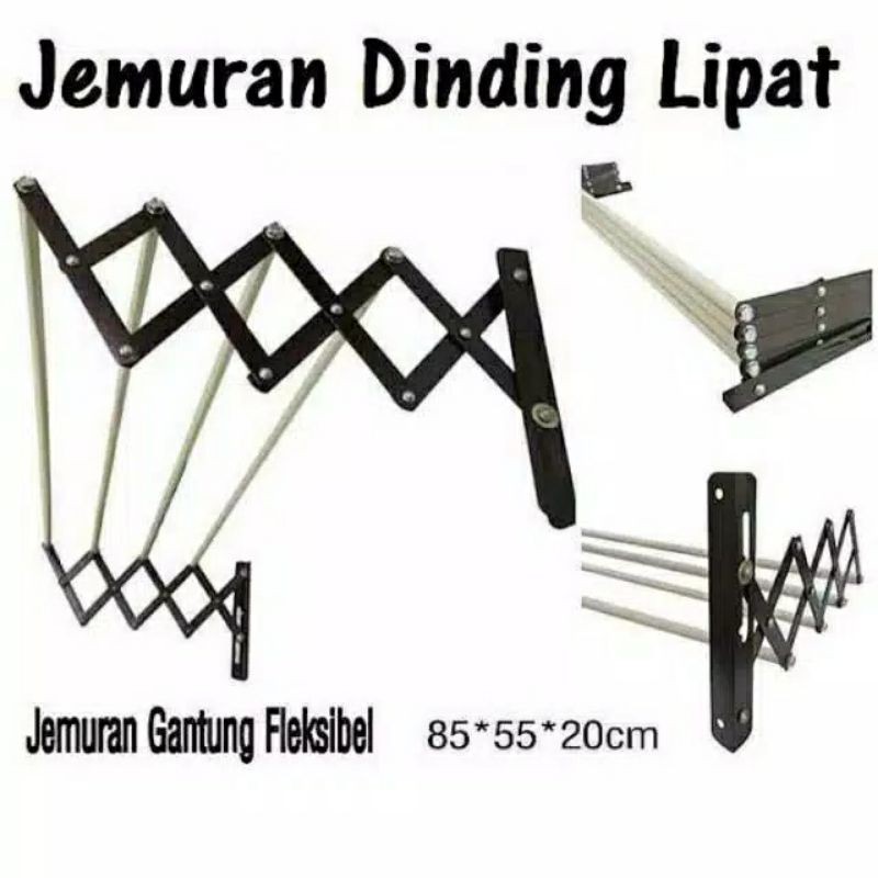 Jemuran Dinding Lipat Uk 85 Cm