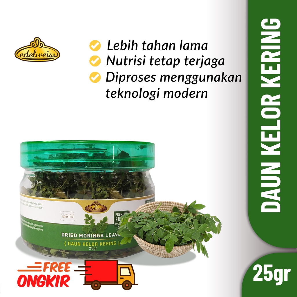 

Edelweiss Rempah Daun Kelor Kering (Dried Moringa Leaf) 25 gram