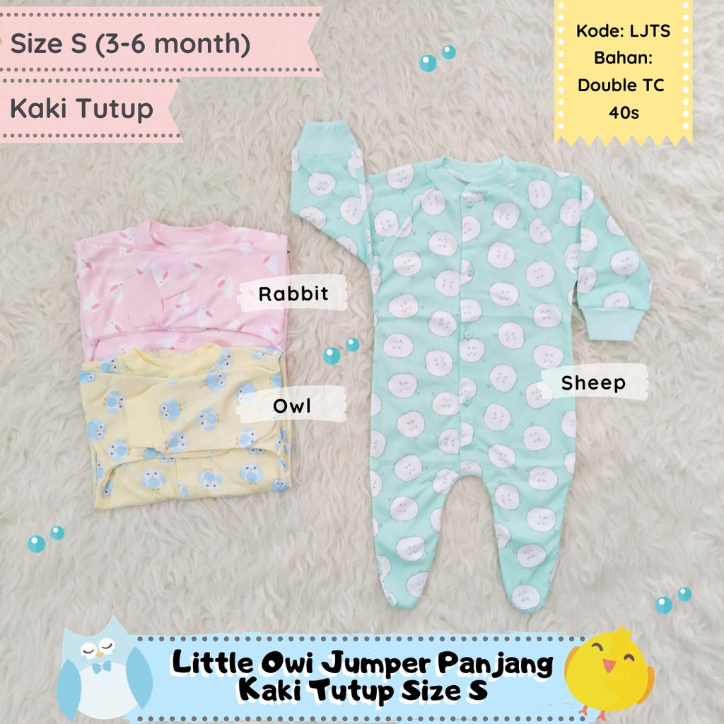  Baju  Kodok  Sleepsuit Jumper Panjang Bayi  S Kaki  Tutup  