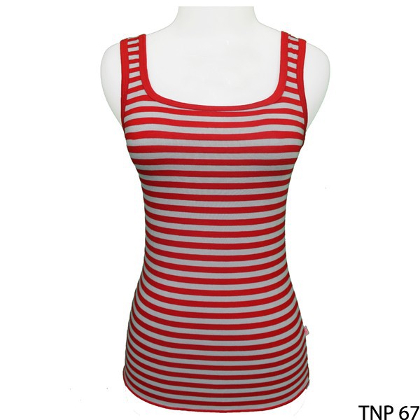 Tank Top Ketat Spandek Merah-Abu – TNP 67